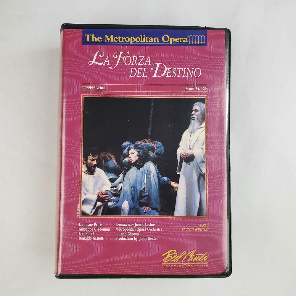 La Forza Del Destino: The Metropololitan Opera VHS 1980 - 2-Tape Set